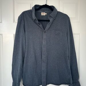 Faherty Men's Blue Button-Down Shirt